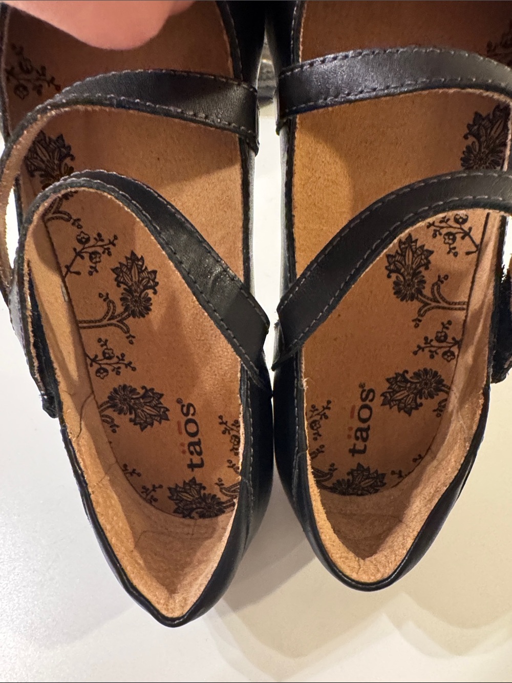 Taos Banter Mary Jane Black Leather Flats Size 10 - Picture 5 of 7